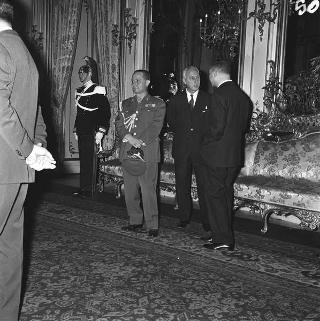 Auguri di Capodanno al Presidente della Repubblica Antonio Segni da parte delle alte cariche dello Stato