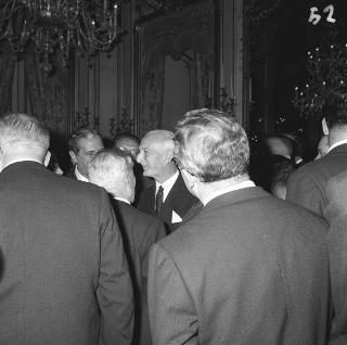 Auguri di Capodanno al Presidente della Repubblica Antonio Segni da parte delle alte cariche dello Stato