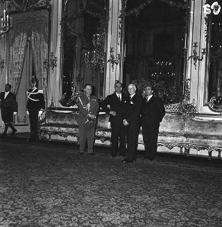 Auguri di Capodanno al Presidente della Repubblica Antonio Segni da parte delle alte cariche dello Stato