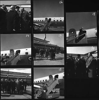 Partenza del Presidente della Repubblica Antonio Segni e della signora Laura Segni, per la visita di Stato in Marocco, Aeroporto di Ciampino