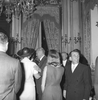 Colloquio privato e successiva colazione offerta dal Presidente della Repubblica Antonio Segni e dalla Signora Segni in onore di Sua Eccellenza Konrad Adenauer Cancelliere Federale di Germania e della Signora Libet Werhahn Adenauer