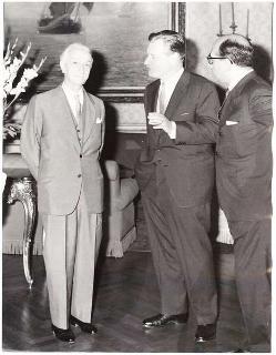 Il Presidente della Repubblica Antonio Segni con Nelson Rockefeller, Governatore dello Stato di New York