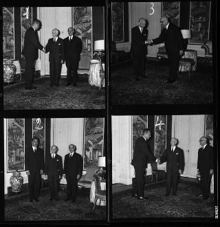 Salah Dessouki, Governatore del Cairo e Amed Neguib Hashim, ambasciatore della RAU a Roma, visita di omaggio al Presidente della Repubblica Antonio Segni