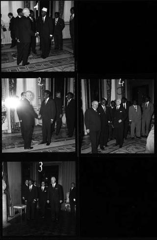 Udienza e successiva colazione offerta dal Presidente della Repubblica Antonio Segni in onore di Mwalimu Julius K. Nyerere, Presidente del Tanganica in visita ufficiale