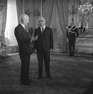 Ricevimento delle Alte Cariche dello Stato per gli auguri di Natale e di Capodanno al Presidente della Repubblica Antonio Segni