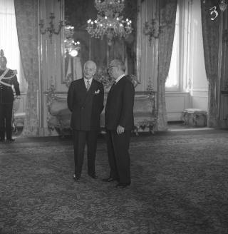 Ricevimento delle Alte Cariche dello Stato per gli auguri di Natale e di Capodanno al Presidente della Repubblica Antonio Segni