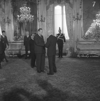 Ricevimento delle Alte Cariche dello Stato per gli auguri di Natale e di Capodanno al Presidente della Repubblica Antonio Segni