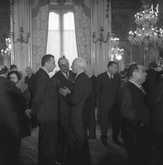 Ricevimento delle Alte Cariche dello Stato per gli auguri di Natale e di Capodanno al Presidente della Repubblica Antonio Segni