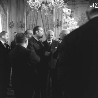Ricevimento delle Alte Cariche dello Stato per gli auguri di Natale e di Capodanno al Presidente della Repubblica Antonio Segni
