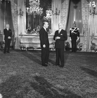 Ricevimento delle Alte Cariche dello Stato per gli auguri di Natale e di Capodanno al Presidente della Repubblica Antonio Segni