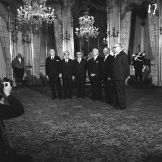Ricevimento delle Alte Cariche dello Stato per gli auguri di Natale e di Capodanno al Presidente della Repubblica Antonio Segni