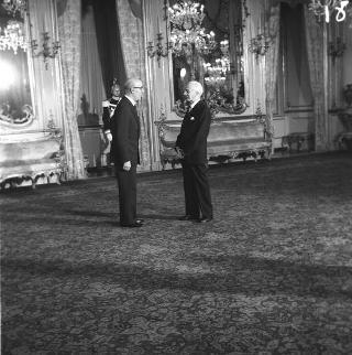 Ricevimento delle Alte Cariche dello Stato per gli auguri di Natale e di Capodanno al Presidente della Repubblica Antonio Segni