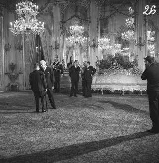 Ricevimento delle Alte Cariche dello Stato per gli auguri di Natale e di Capodanno al Presidente della Repubblica Antonio Segni