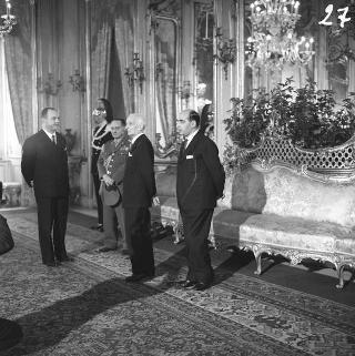 Ricevimento delle Alte Cariche dello Stato per gli auguri di Natale e di Capodanno al Presidente della Repubblica Antonio Segni