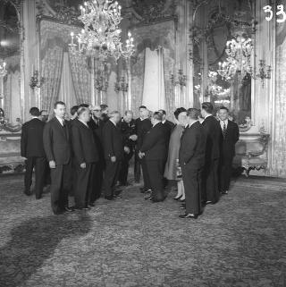 Ricevimento delle Alte Cariche dello Stato per gli auguri di Natale e di Capodanno al Presidente della Repubblica Antonio Segni