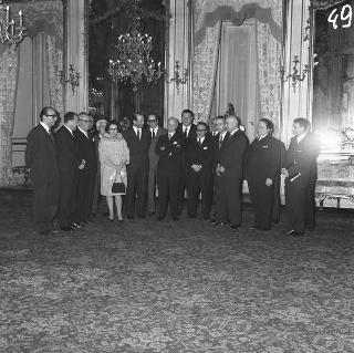 Ricevimento delle Alte Cariche dello Stato per gli auguri di Natale e di Capodanno al Presidente della Repubblica Antonio Segni