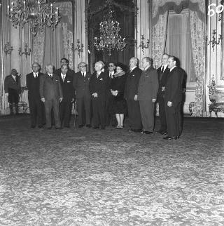 Ricevimento delle Alte Cariche dello Stato per gli auguri di Natale e di Capodanno al Presidente della Repubblica Antonio Segni