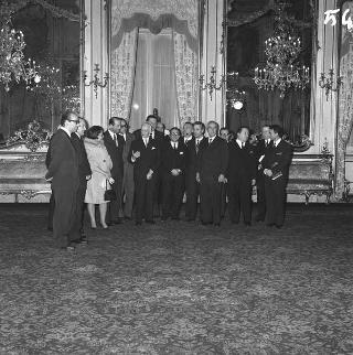 Ricevimento delle Alte Cariche dello Stato per gli auguri di Natale e di Capodanno al Presidente della Repubblica Antonio Segni