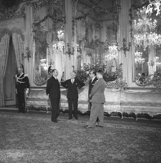 Ricevimento delle Alte Cariche dello Stato per gli auguri di Natale e di Capodanno al Presidente della Repubblica Antonio Segni