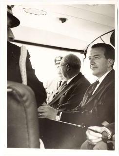 Il Presidente della Repubblica Giuseppe Saragat accompagnato dall'on. Giulio Andreotti partecipa all'esercitazione aerea &quot;Luce 1965&quot;,  Rivolto-Maniago (Udine)