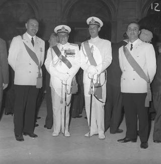 Ricevimento offerto dal Presidente della Repubblica Giuseppe Saragat alle Alte Cariche dello Stato per la Festa della Repubblica nei Giardini del Quirinale