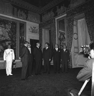 Pranzo offerto dal Presidente della Repubblica Giuseppe Saragat in onore del Borgomastro Governatore di Berlino ovest Willy Brandt