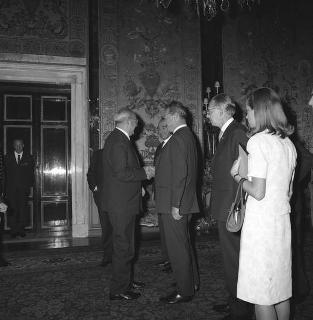 Pranzo offerto dal Presidente della Repubblica Giuseppe Saragat in onore del Borgomastro Governatore di Berlino ovest Willy Brandt