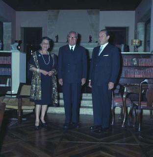 Incontro del Presidente Saragat con il Presidente della Repubblica Francese Charles De Gaulle per l'inaugurazione del Traforo del Monte Bianco