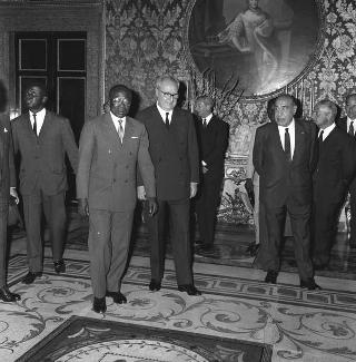 Leopold Sedar Senghor, Presidente della Repubblica del Senegal in visita privata dal Presidente della Repubblica Giuseppe Saragat