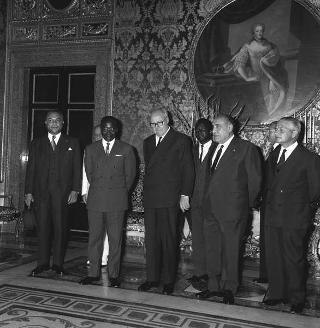 Leopold Sedar Senghor, Presidente della Repubblica del Senegal in visita privata dal Presidente della Repubblica Giuseppe Saragat