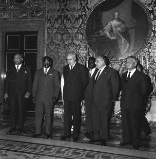 Leopold Sedar Senghor, Presidente della Repubblica del Senegal in visita privata dal Presidente della Repubblica Giuseppe Saragat