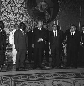 Leopold Sedar Senghor, Presidente della Repubblica del Senegal in visita privata dal Presidente della Repubblica Giuseppe Saragat