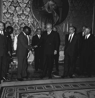 Leopold Sedar Senghor, Presidente della Repubblica del Senegal in visita privata dal Presidente della Repubblica Giuseppe Saragat