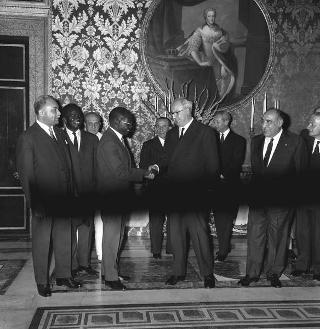 Leopold Sedar Senghor, Presidente della Repubblica del Senegal in visita privata dal Presidente della Repubblica Giuseppe Saragat
