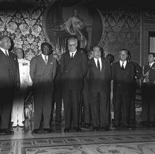 Leopold Sedar Senghor, Presidente della Repubblica del Senegal in visita privata dal Presidente della Repubblica Giuseppe Saragat