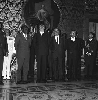 Leopold Sedar Senghor, Presidente della Repubblica del Senegal in visita privata dal Presidente della Repubblica Giuseppe Saragat