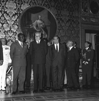 Leopold Sedar Senghor, Presidente della Repubblica del Senegal in visita privata dal Presidente della Repubblica Giuseppe Saragat