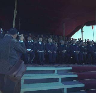 Scuola di fanteria di Cesano, intervento del Presidente della Repubblica Giuseppe Saragat alla premiazione delle pattuglie partecipanti alla gara "Coppa Presidente della Repubblica"