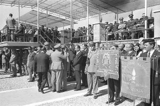 Scuola di fanteria di Cesano, intervento del Presidente della Repubblica Giuseppe Saragat alla premiazione delle pattuglie partecipanti alla gara "Coppa Presidente della Repubblica"
