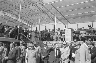 Scuola di fanteria di Cesano, intervento del Presidente della Repubblica Giuseppe Saragat alla premiazione delle pattuglie partecipanti alla gara "Coppa Presidente della Repubblica"