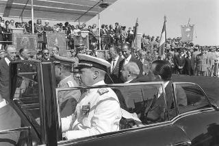 Scuola di fanteria di Cesano, intervento del Presidente della Repubblica Giuseppe Saragat alla premiazione delle pattuglie partecipanti alla gara "Coppa Presidente della Repubblica"