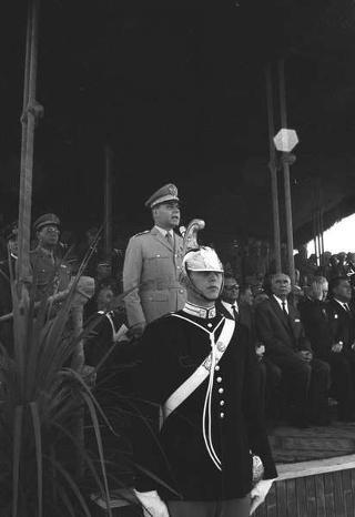 Scuola di fanteria di Cesano, intervento del Presidente della Repubblica Giuseppe Saragat alla premiazione delle pattuglie partecipanti alla gara "Coppa Presidente della Repubblica"