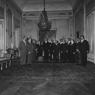 Incontro del Presidente della Repubblica Giuseppe Saragat  con Libero Bigiaretti, Segretario Nazionale del Sindacato Nazionale Scrittori, con i componenti del Consiglio Direttivo ed i Consiglieri della Cassa Nazionale Scrittori