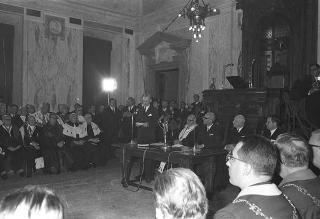 Visita ufficiale del Presidente della Repubblica Giuseppe Saragat a Pisa in occasione dell'inaugurazione del nuovo calcolatore elettronico dell'Università