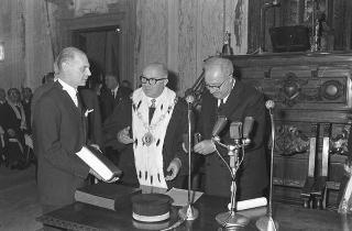 Visita ufficiale del Presidente della Repubblica Giuseppe Saragat a Pisa in occasione dell'inaugurazione del nuovo calcolatore elettronico dell'Università