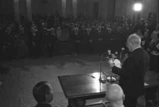 Visita ufficiale del Presidente della Repubblica Giuseppe Saragat a Pisa in occasione dell'inaugurazione del nuovo calcolatore elettronico dell'Università