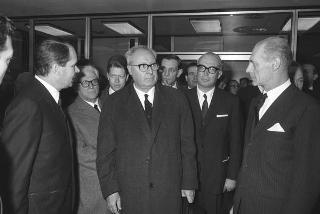 Visita ufficiale del Presidente della Repubblica Giuseppe Saragat a Pisa in occasione dell'inaugurazione del nuovo calcolatore elettronico dell'Università