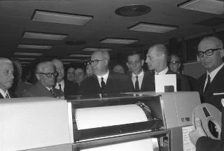 Visita ufficiale del Presidente della Repubblica Giuseppe Saragat a Pisa in occasione dell'inaugurazione del nuovo calcolatore elettronico dell'Università