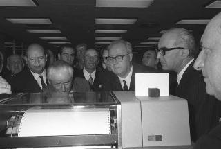 Visita ufficiale del Presidente della Repubblica Giuseppe Saragat a Pisa in occasione dell'inaugurazione del nuovo calcolatore elettronico dell'Università