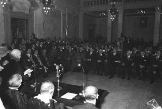 Visita ufficiale del Presidente della Repubblica Giuseppe Saragat a Pisa in occasione dell'inaugurazione del nuovo calcolatore elettronico dell'Università